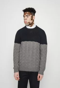 Brave Soul DORPER - Jersey De Punto - Midnight Navy/silver Grey Marl, Hombre