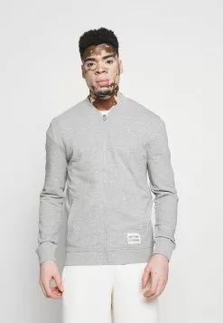 Brave Soul Sudadera Con Cremallera - Light Grey Marl, Hombre