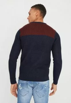 Brave Soul HERMES - Jersey De Punto - Dark Navy/dark Burgundy, Hombre -Brave Soul Ventas c2bf2a5c11954f29bc92a949ba59439b