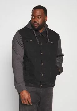 Brave Soul Chaqueta Vaquera - Black Denim/dark Grey, Hombre