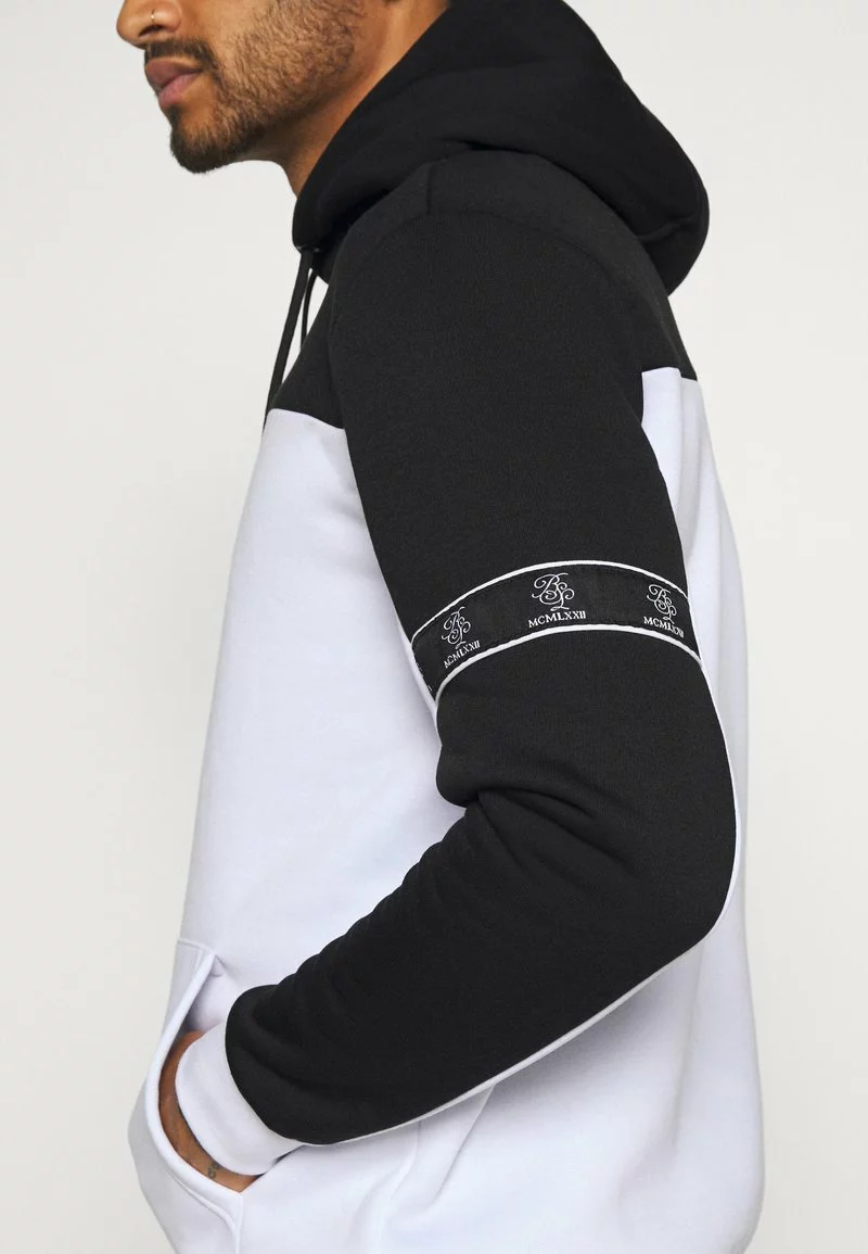 Brave Soul FULHAM - Jersey Con Capucha - Jet Black / Optic White, Hombre 7 Brave Soul FULHAM - Jersey Con Capucha - Jet Black / Optic White, Hombre - Imagen 7