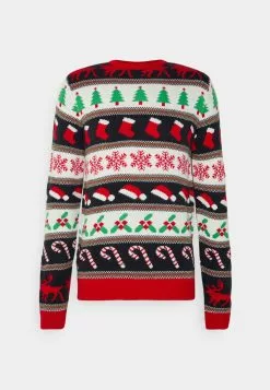 Brave Soul FAIRISLE - Jersey De Punto - Red/multi Colour, Hombre -Brave Soul Ventas c73654671ad548c7b445175a818d40dc