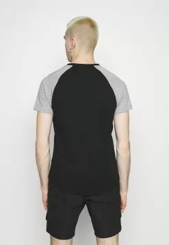 Brave Soul Camiseta Estampada - Black/ Light Grey Marl, Hombre -Brave Soul Ventas c9ee0d761944441eadb75ec88a4ca2df