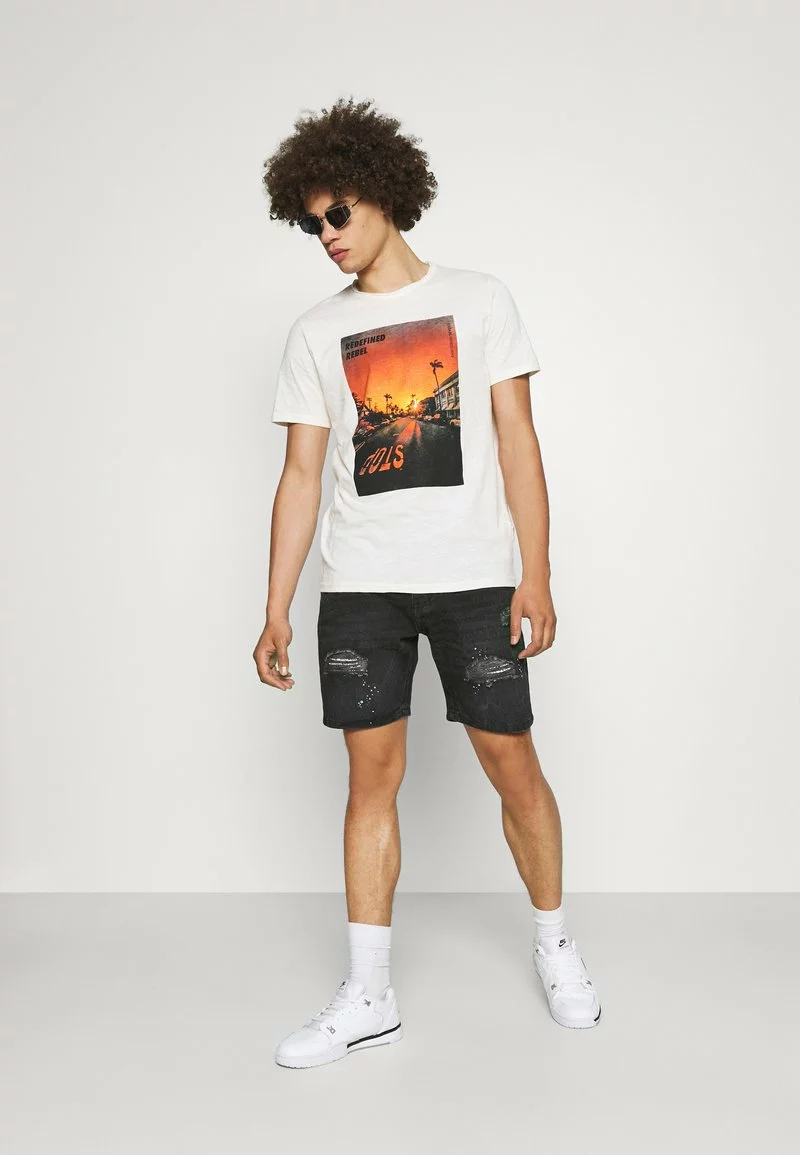 Brave Soul OREGON - Shorts Vaqueros - Charcoal, Hombre 2 Brave Soul OREGON - Shorts Vaqueros - Charcoal, Hombre - Imagen 2