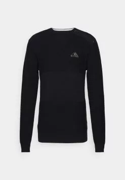 Brave Soul STAFFORD - Jersey De Punto - Jet Black/vintage Whte, Hombre -Brave Soul Ventas cbc58fac18b240e1b648472d49bbeb19