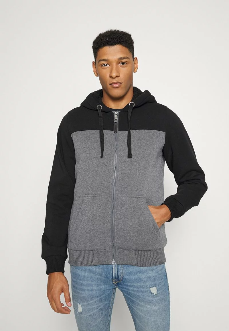 Brave Soul NEBULAC - Sudadera Con Cremallera - Charcoal Marl/black, Hombre 1 Brave Soul NEBULAC - Sudadera Con Cremallera - Charcoal Marl/black, Hombre