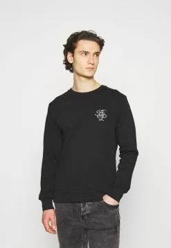 Brave Soul ARTHUR - Sudadera - Jet Black/optic White, Hombre