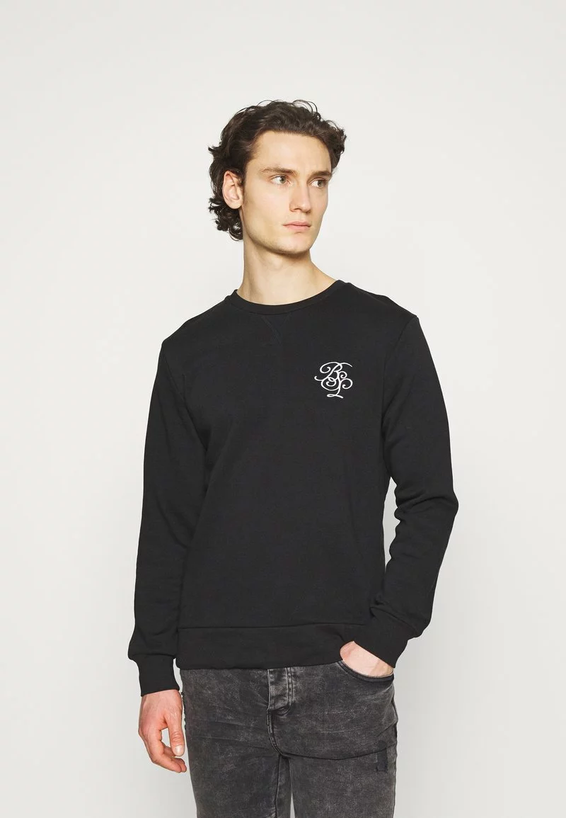 Brave Soul ARTHUR - Sudadera - Jet Black/optic White, Hombre 1 Brave Soul ARTHUR - Sudadera - Jet Black/optic White, Hombre