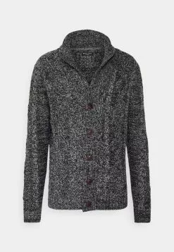 Brave Soul TRACTATUSC - Chaqueta De Punto - Jet Black/grey, Hombre -Brave Soul Ventas ce829602bafc4d9c9eb3f0ad2c834fa8