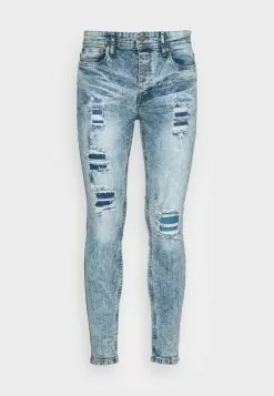 Brave Soul TOBYMB - Vaqueros Pitillo - Mid Blue Acid Wash, Hombre -Brave Soul Ventas d10e7a86792b4549ae3aeebd1c76e2a3