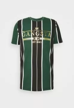 Brave Soul ROCKY - Camiseta Estampada - Bottle Green/white/black, Hombre -Brave Soul Ventas d1d66686ea1b4b3c9d58d95c104a51c1