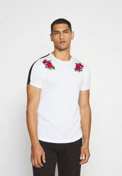 Brave Soul LANTANA - Camiseta Estampada - Optic White, Hombre