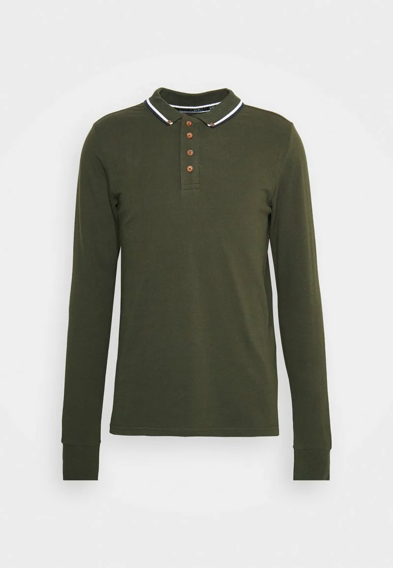 Brave Soul KENNEDY - Camiseta De Manga Larga - Dark Khaki/ecru/dark Navy, Hombre 5 Brave Soul KENNEDY - Camiseta De Manga Larga - Dark Khaki/ecru/dark Navy, Hombre - Imagen 5