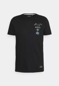 Brave Soul GION - Camiseta Estampada - Jet Black, Hombre