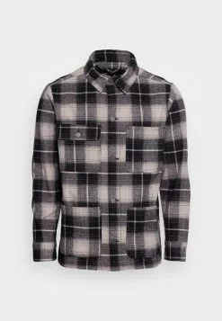 Brave Soul TECHNIQUE - Chaqueta Fina - Ecru/black Check, Hombre -Brave Soul Ventas d59ee299efcb44a9a61630fe36efa8a5