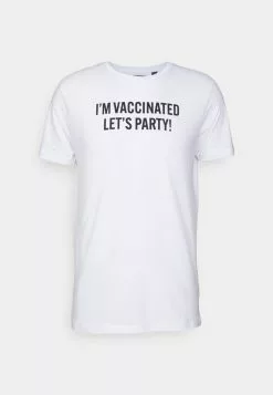 Brave Soul VACCINE - Camiseta Estampada - Optic White, Hombre