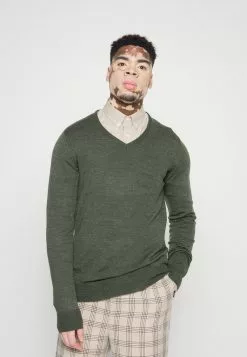 Brave Soul QUAZARD - Jersey De Punto - Khaki Mix, Hombre