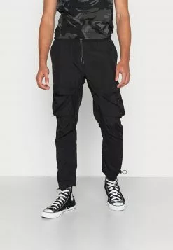 Brave Soul TAYLOR - Pantalones Cargo - Black, Hombre