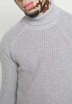 Brave Soul Jersey De Punto - Light Grey Marl, Hombre -Brave Soul Ventas d9bc7b346255417981ba4332312a9755