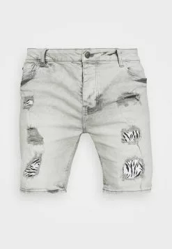 Brave Soul ANGOLA - Shorts Vaqueros - Light Grey, Hombre -Brave Soul Ventas da9c9b96f3af4a3d8c3e8b05f279c294