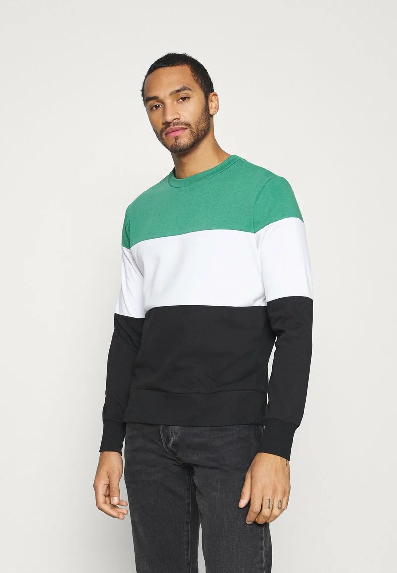 Brave Soul WHITEHALL - Sudadera - Jade Green/optic White/jet Black, Hombre 1 Brave Soul WHITEHALL - Sudadera - Jade Green/optic White/jet Black, Hombre