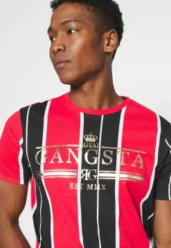 Brave Soul ROCKY - Camiseta Estampada - Black/red/white/gold, Hombre -Brave Soul Ventas dc2354cad9124ee4a228e1042014ed14