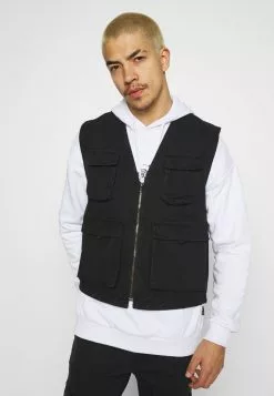 Brave Soul UTILITY - Chaleco - Black, Hombre