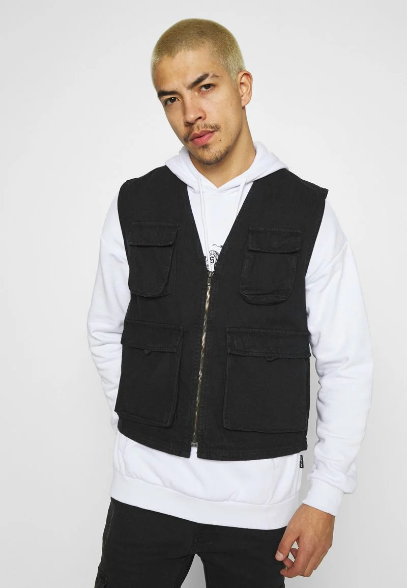 Brave Soul UTILITY - Chaleco - Black, Hombre 1 Brave Soul UTILITY - Chaleco - Black, Hombre
