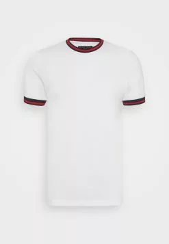 Brave Soul BRYCE - Camiseta Estampada - White/navy/red, Hombre -Brave Soul Ventas dcb39ab42e24451ba0c37c8f8760f943