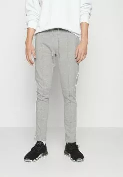 Brave Soul Pantalones Deportivos - Light Grey Marl/optic White, Hombre