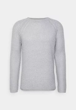 Brave Soul Jersey De Punto - Light Grey Marl, Hombre -Brave Soul Ventas dd60f8149f324bd4a8a7ee22988f2d33