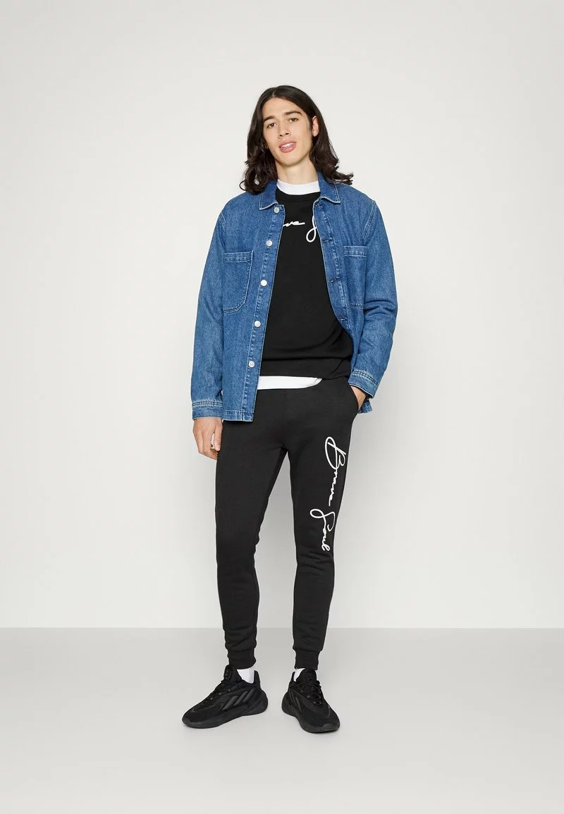 Brave Soul SIGNATURE - Chándal - Jet Black/optic White, Hombre 2 Brave Soul SIGNATURE - Chándal - Jet Black/optic White, Hombre - Imagen 2