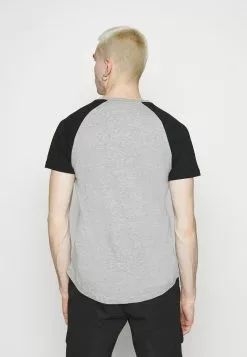 Brave Soul Camiseta Estampada - Light Grey Marl/ Black, Hombre -Brave Soul Ventas df5f7e22e7a54e6381253a35c5842bf5