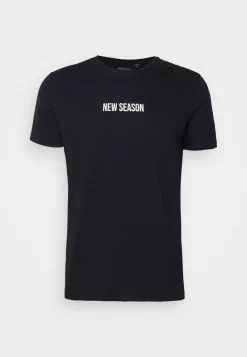 Brave Soul Camiseta Básica - Black/ecru, Hombre