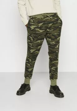 Brave Soul SPIKED - Pantalones Deportivos - Khaki Combo, Hombre