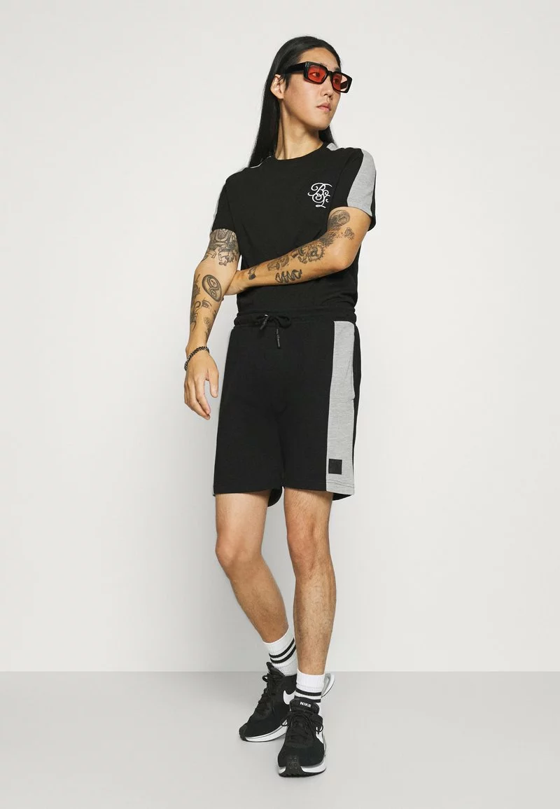 Brave Soul ALEX - Camiseta Estampada - Jet Black/light Grey Marl, Hombre 2 Brave Soul ALEX - Camiseta Estampada - Jet Black/light Grey Marl, Hombre - Imagen 2