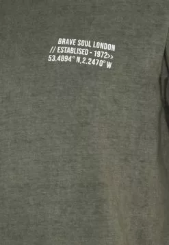 Brave Soul CORRELATE - Camiseta Básica - Olive, Hombre -Brave Soul Ventas e2f4f88d09c6455b8441b86fbe427189