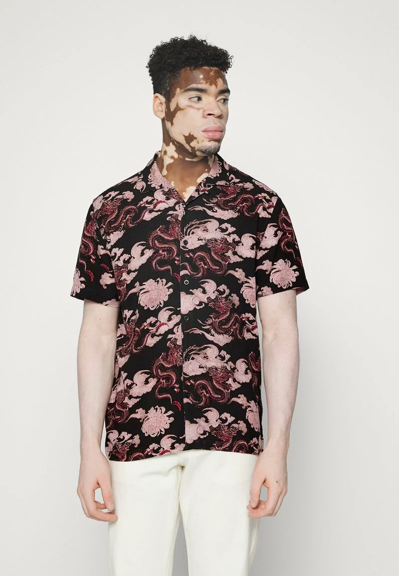 Brave Soul ANTOK - Camisa - Black/multi-colour, Hombre 1 Brave Soul ANTOK - Camisa - Black/multi-colour, Hombre