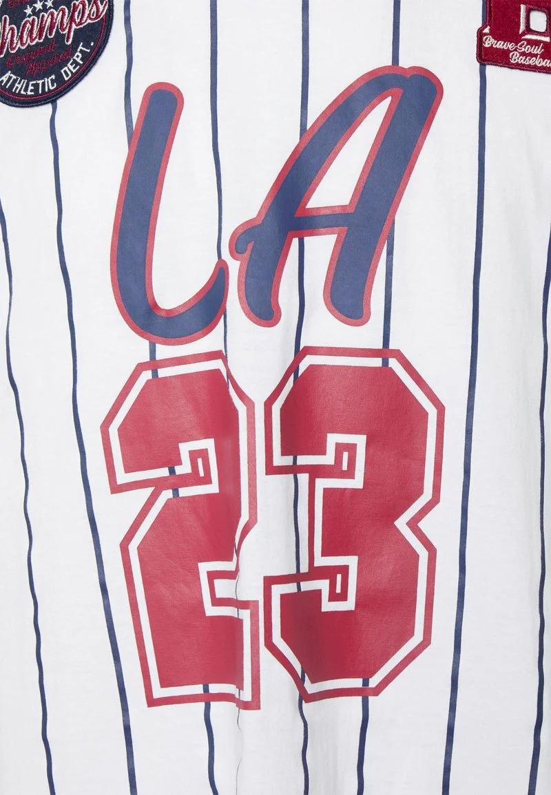 Brave Soul Camiseta Estampada - White/navy/red, Hombre 3 Brave Soul Camiseta Estampada - White/navy/red, Hombre - Imagen 3