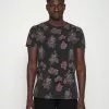 Brave Soul FALKO - Camiseta Estampada - Jet Black, Hombre