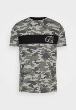 Brave Soul YOSHI - Camiseta Estampada - Grey Camo/jet Black/optic White, Hombre -Brave Soul Ventas e89996cfe3f84824903a70518760830c