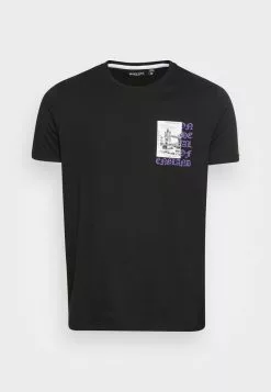 Brave Soul TOWER - Camiseta Estampada - Jet Black/multicolour, Hombre -Brave Soul Ventas ec20b1358c534ee8b635a97c361c37d5