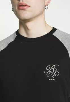 Brave Soul Camiseta Estampada - Black/ Light Grey Marl, Hombre -Brave Soul Ventas ee91c74e3b984f3b9f8cd006acfe05b3