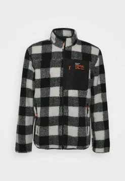 Brave Soul LITHARO - Forro Polar - Ecru/jet Black/orange, Hombre