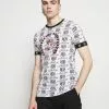 Brave Soul Camiseta Estampada - Optic White/black/red, Hombre