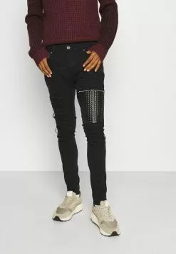 Brave Soul TEXAS - Vaqueros Pitillo - Charcoal, Hombre