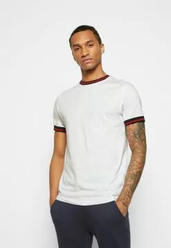 Brave Soul BRYCE - Camiseta Estampada - White/navy/red, Hombre -Brave Soul Ventas f399aab0ecba43d5a37f26ac894b1293