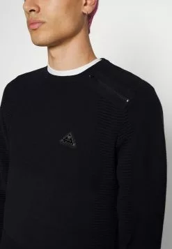 Brave Soul STAFFORD - Jersey De Punto - Jet Black/vintage Whte, Hombre -Brave Soul Ventas f3cb1fa31c5f4f0887d17619f1f9c94d