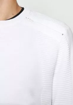 Brave Soul STAFFORD - Jersey De Punto - Optic White, Hombre -Brave Soul Ventas f52572cc457143fa9cd1d9440fb232a1