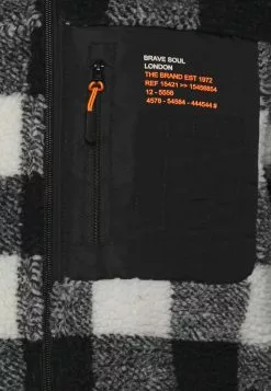 Brave Soul LITHARO - Forro Polar - Ecru/jet Black/orange, Hombre -Brave Soul Ventas f5c33527fe9141f7b9b5caf0941a2f7d